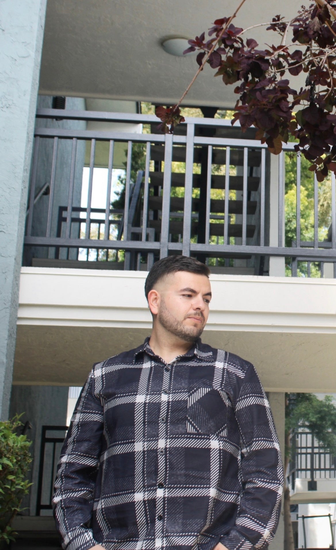 Relaxed Fit Black flannel shirt
