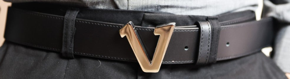 Silver Buckle Black Belt
