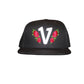 Vadaline Floral Black Snapback Hat