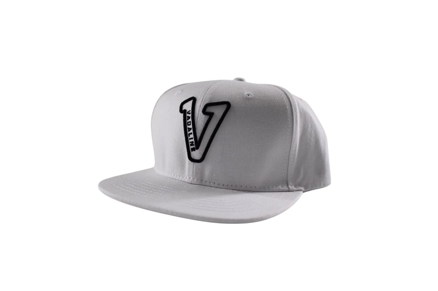 V Logo White/Black Snapback Hat
