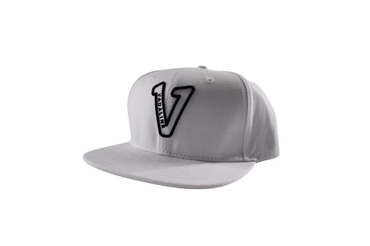 V Logo White/Black Snapback Hat