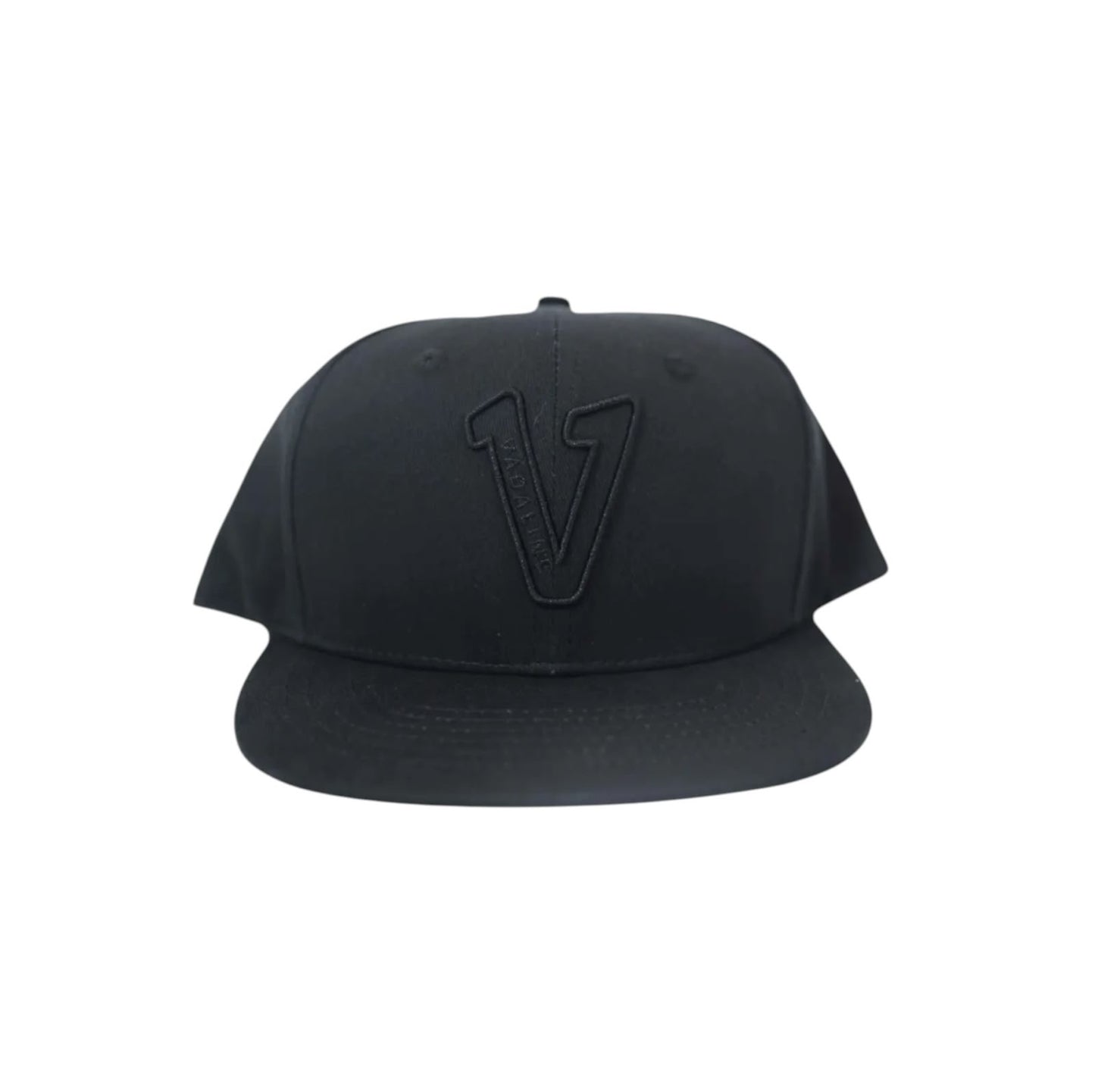 V Logo Black/Black Snapback Hat