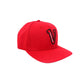V Logo Red/Black Snapback hat