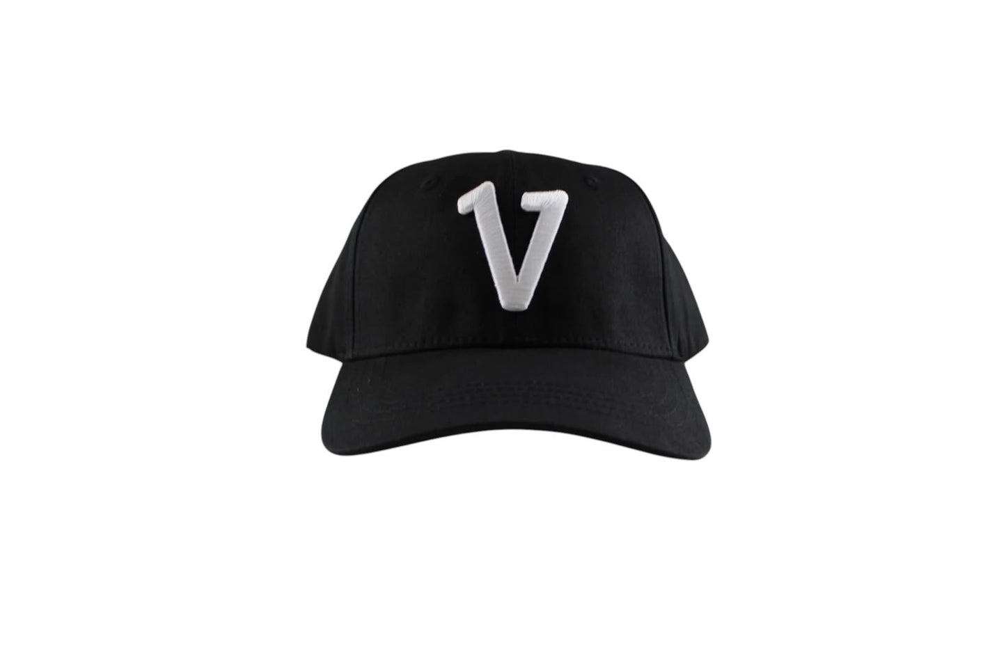 V Logo Black Dad Hat