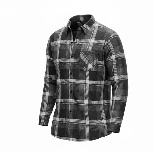 Relaxed Fit Black flannel shirt