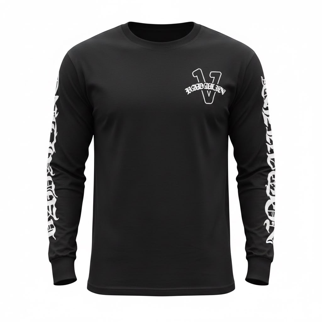 Old English black vadaline long sleeve shirt