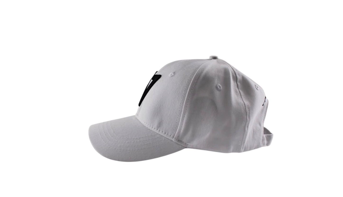 V Logo White Dad Hat
