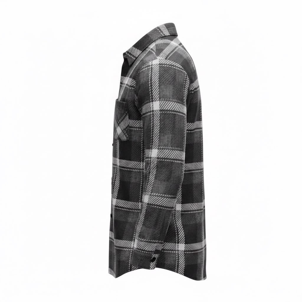 Relaxed Fit Black flannel shirt