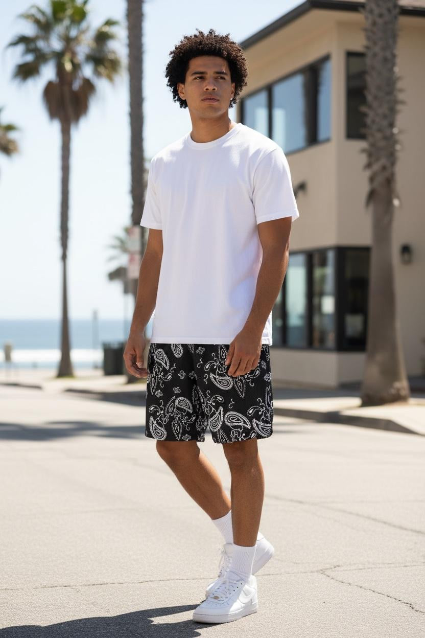 VADALINE BLACK PASILEY SHORTS