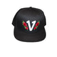 Vadaline Floral Black Snapback Hat