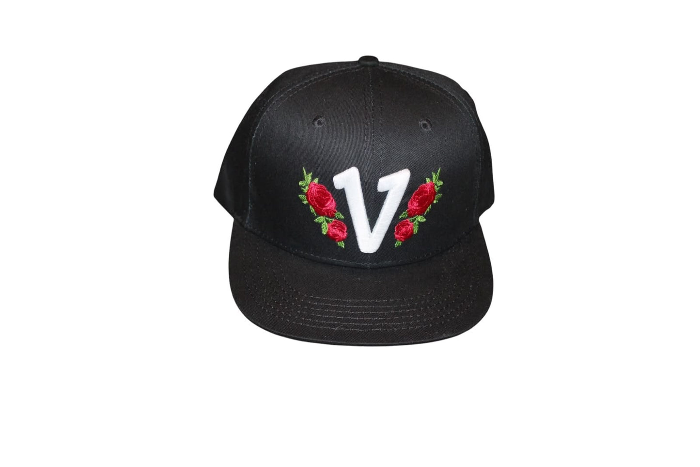 Vadaline Floral Black Snapback Hat