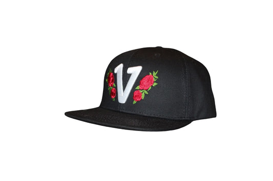 Vadaline Floral Black Snapback Hat