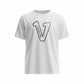 V Logo White T-shirt