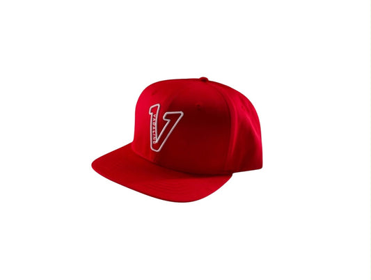 V Logo Red Snapback Hat