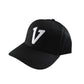 V Logo Black Dad Hat
