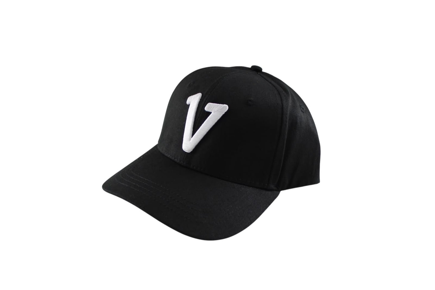 V Logo Black Dad Hat