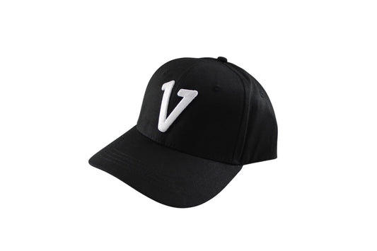 V Logo Black Dad Hat