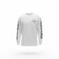 Old English white/midnight navy blue vadaline long sleeve T-shirt