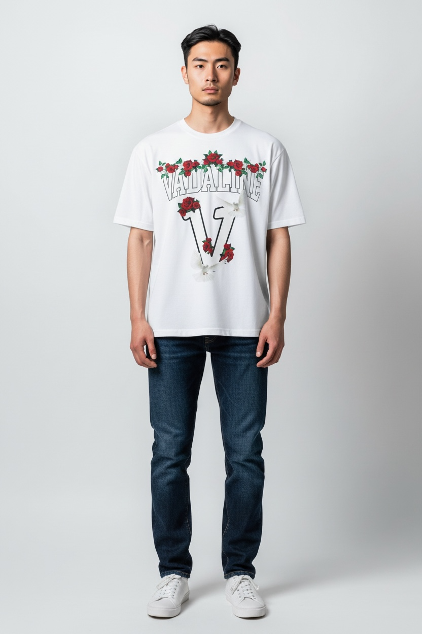 Vadaline White Floral Tshirt