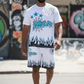 VADALINE WHITE MESH SHORTS