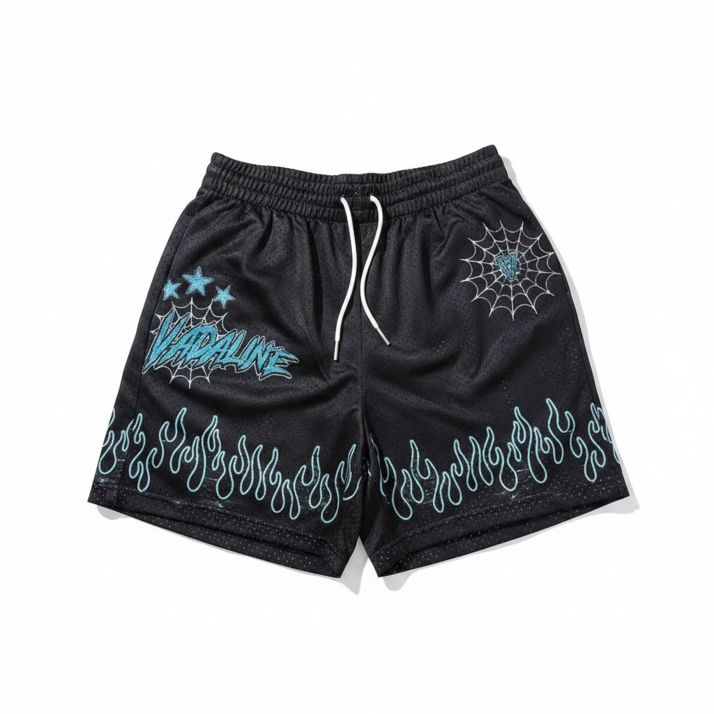 VADALINE BLACK MESH SHORTS