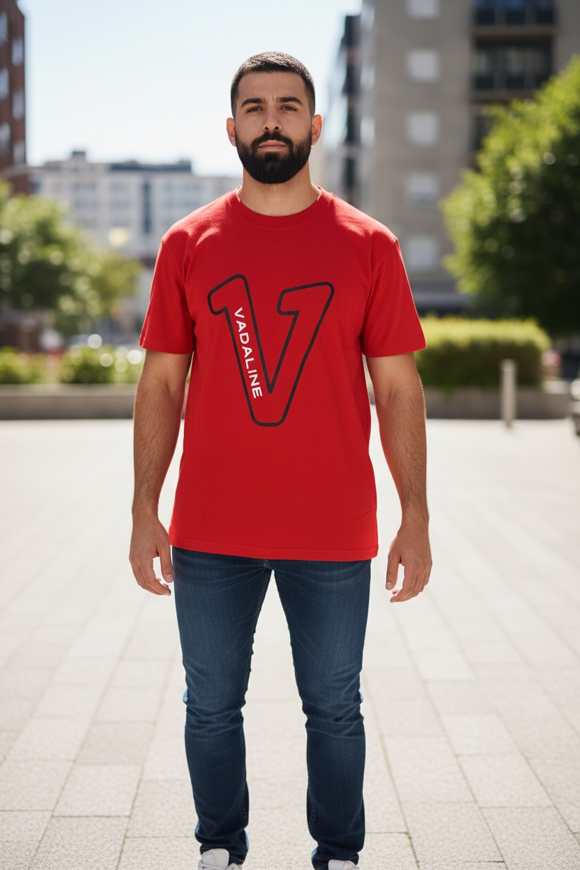 V Logo Red/Black T-shirt