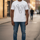 V Logo White T-shirt
