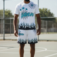VADALINE WHITE MESH SHORTS