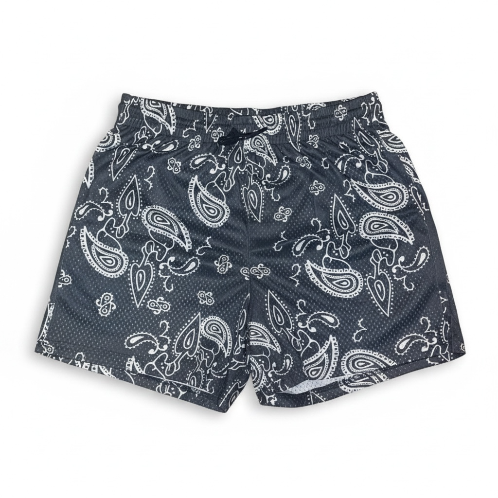 VADALINE GRAY PAISLEY SHORTS