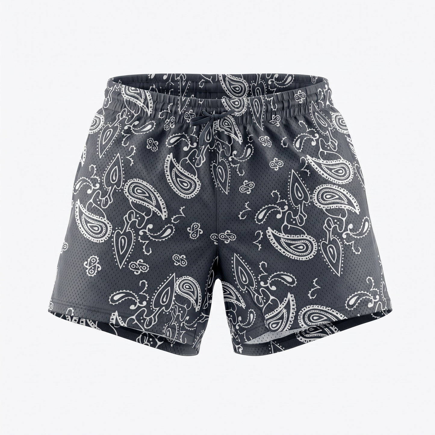 VADALINE GRAY PAISLEY SHORTS