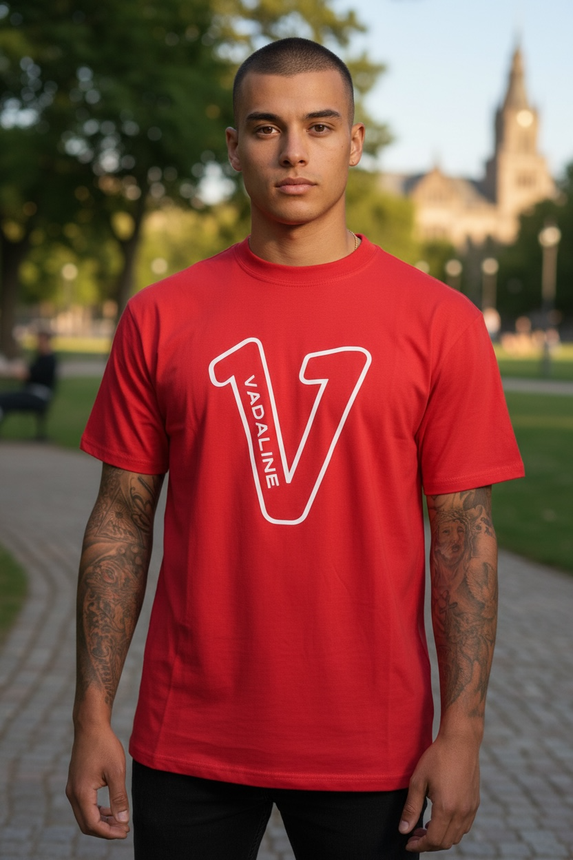 V Logo Red/White T-shirt