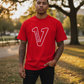 V Logo Red/White T-shirt