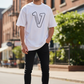 V Logo White T-shirt