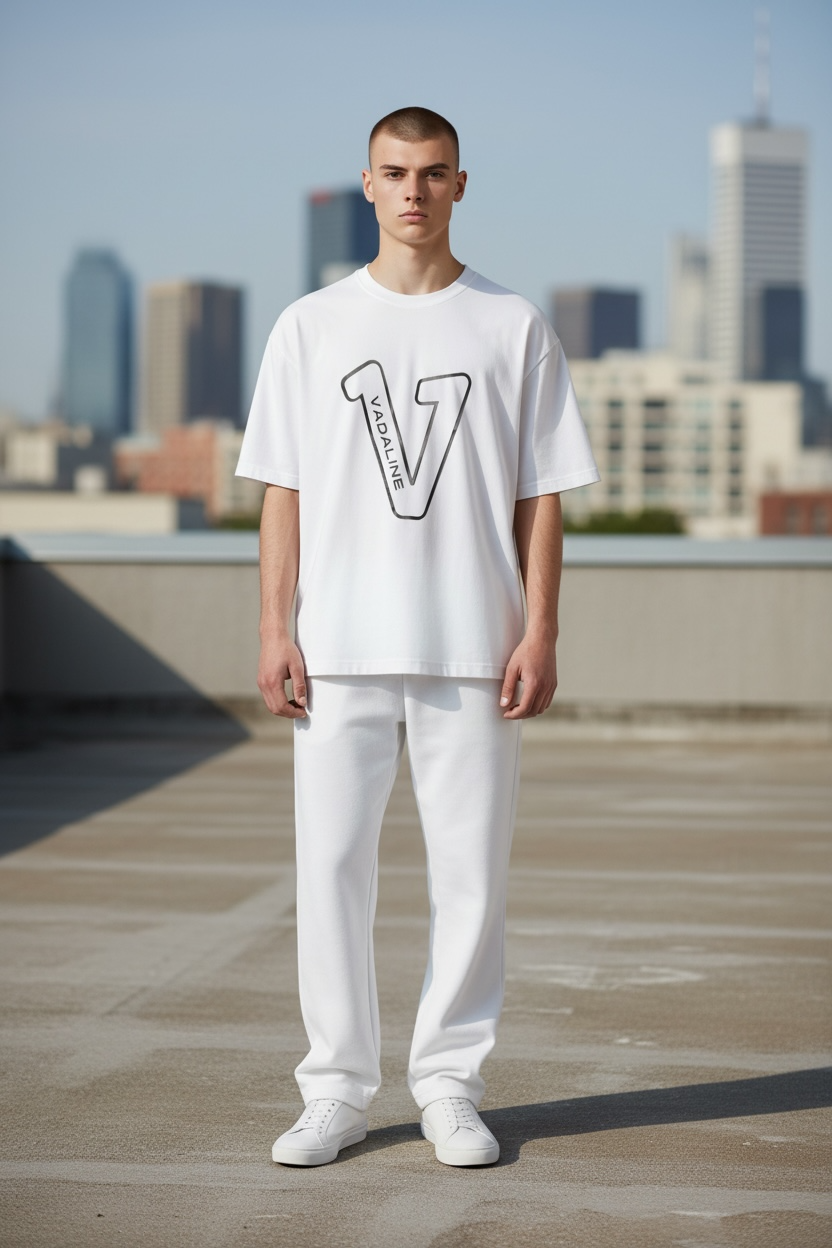 V Logo White T-shirt