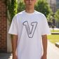 V Logo White T-shirt