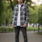 Relaxed Fit Black flannel shirt
