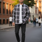 Relaxed Fit Black flannel shirt