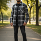 Relaxed Fit Black flannel shirt