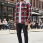 Relaxed Fit Red Flannel Shirt