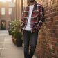Relaxed Fit Red Flannel Shirt