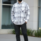 Relaxed Fit White Flannel Shirt