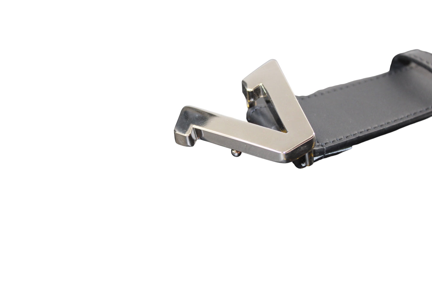 Silver  Buckle Black Belt