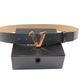 Gold V Buckle Black Belt