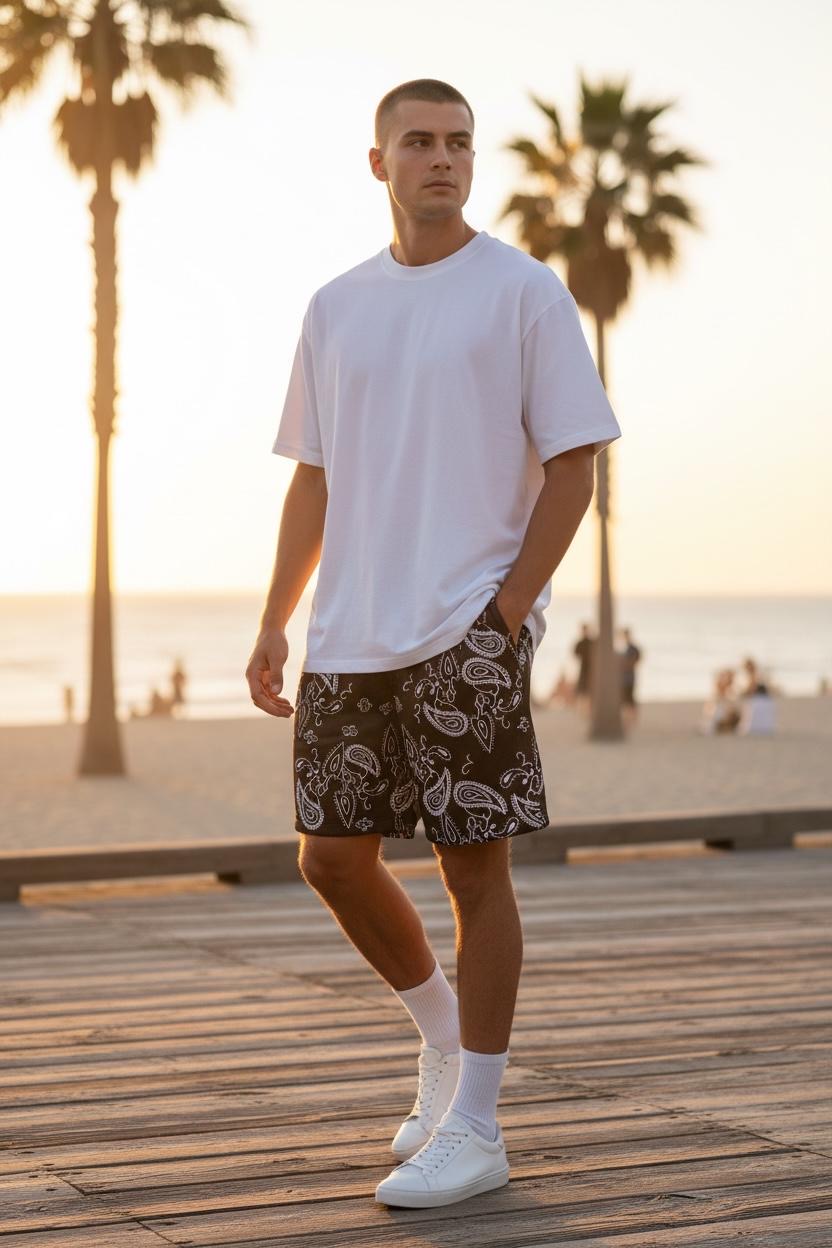 VADALINE BLACK PASILEY SHORTS