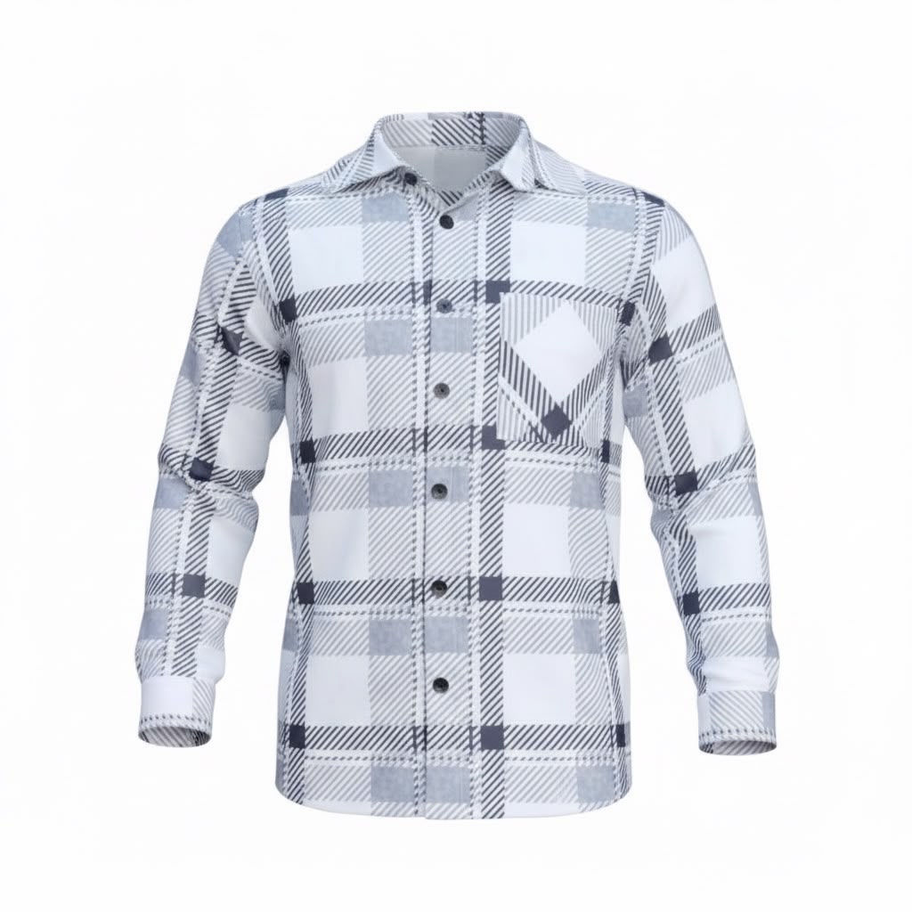 シャツ ASSC  Frantic - White Flannel Relaxed Fit White Flannel Shirt - VADALINE