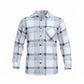 Relaxed Fit White Flannel Shirt