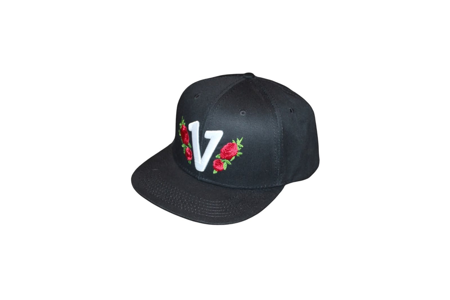 Vadaline Floral Black Snapback Hat