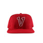 V Logo Red Snapback Hat