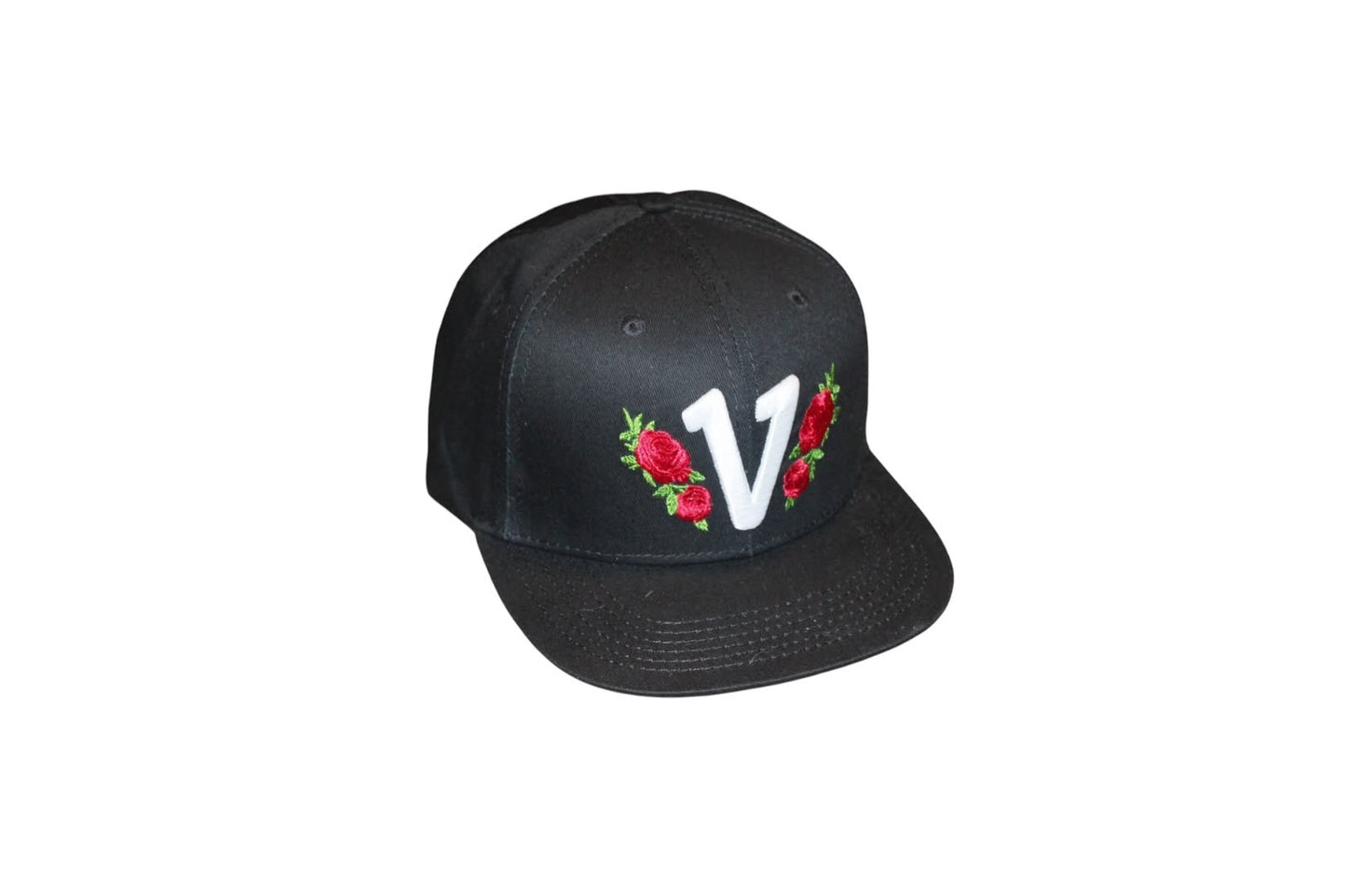 Vadaline Floral Black Snapback Hat