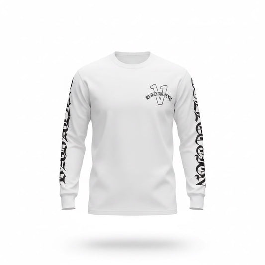 Old English white/black vadaline long sleeve t-shirt